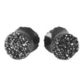 Starborn Creations Black Knight Double Sided Drusy Stone Ear Plugs Gauged Earrings