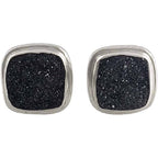 Starborn Men's Black Knight Square Drusy Cuff Links