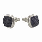 Starborn Men's Black Knight Square Drusy Cuff Links