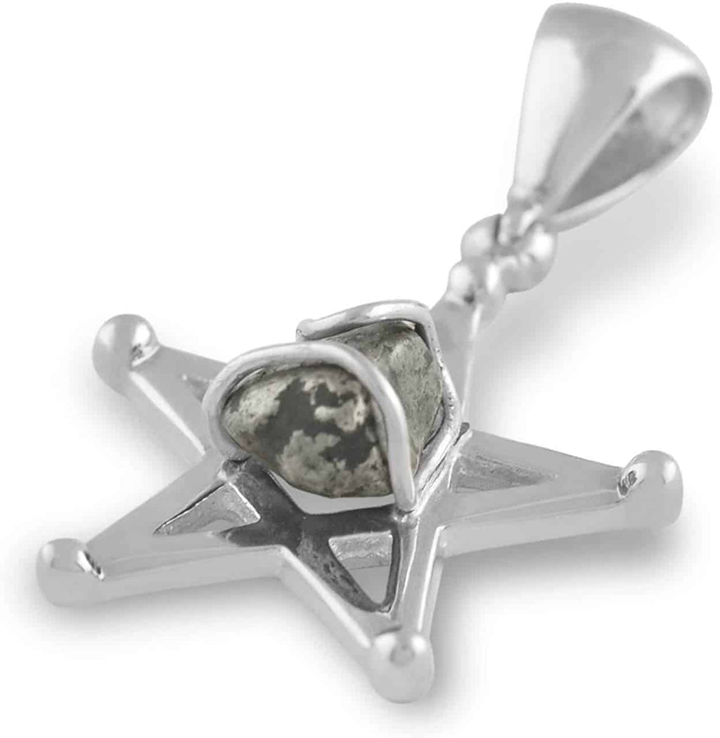 Sterling Silver Campo del Cielo Meteorite Star Pendant