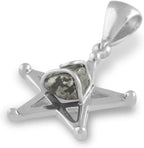 Sterling Silver Campo del Cielo Meteorite Star Pendant