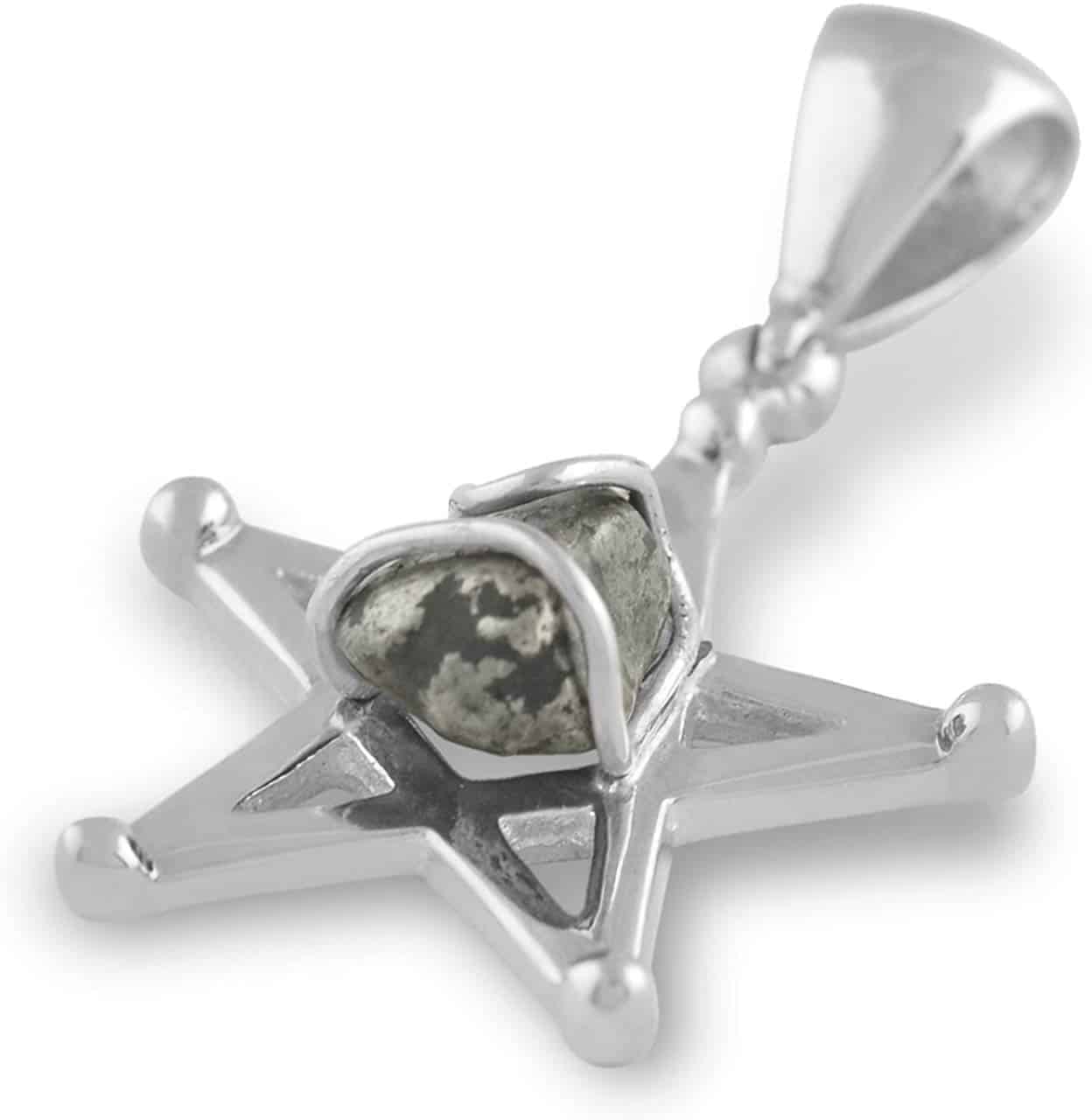 Sterling Silver Campo del Cielo Meteorite Star Pendant