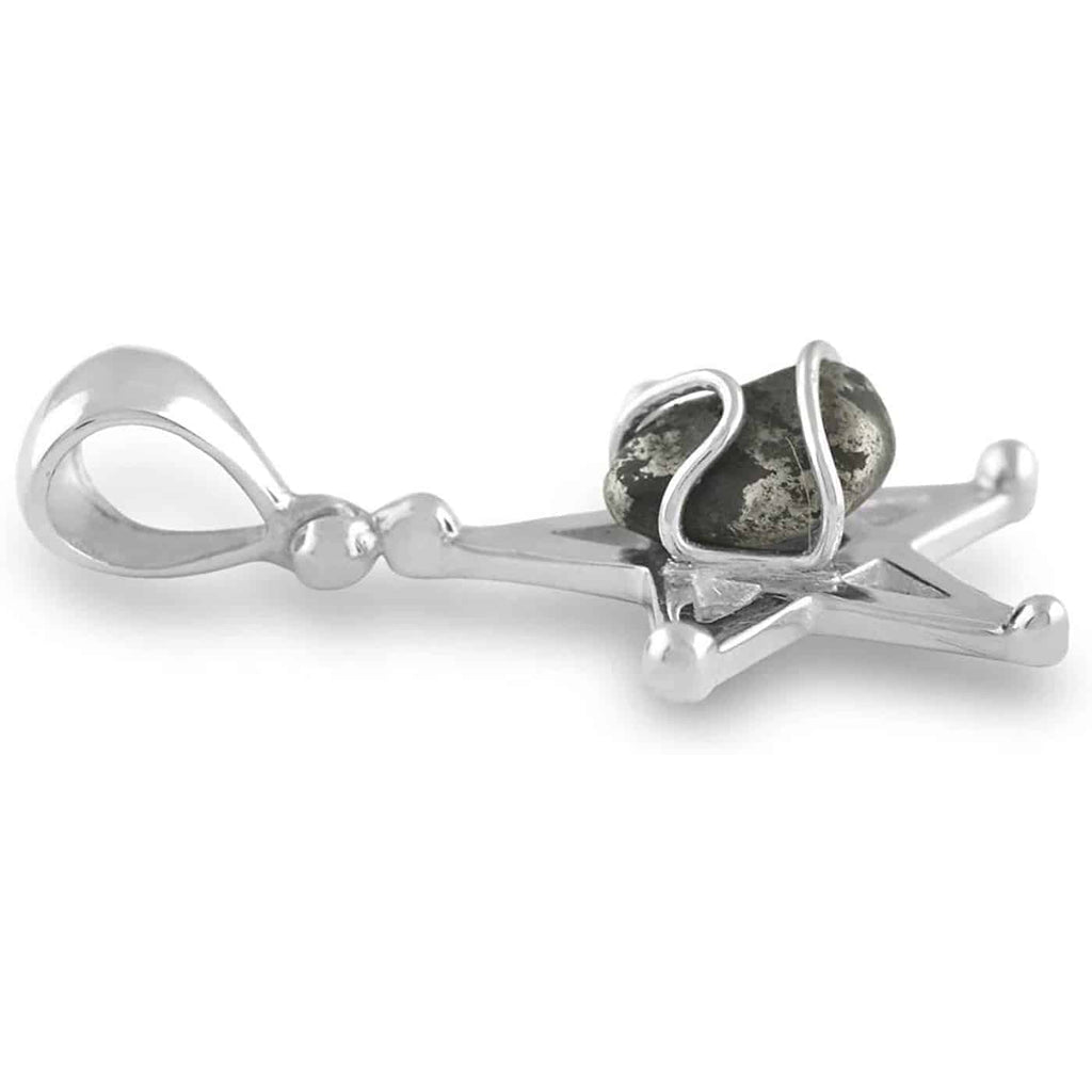 Sterling Silver Campo del Cielo Meteorite Star Pendant