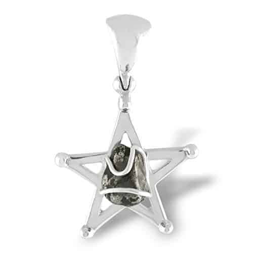 Sterling Silver Campo del Cielo Meteorite Star Pendant