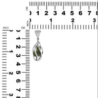 Starborn Natural Moldavite Pendant in Sterling Silver Cage