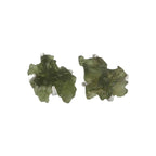 Starborn Rough Moldavite Sterling Silver Post Earrings