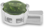 Sterling Silver Channel Set Oval Shaped Faceted Moldavite Pendant