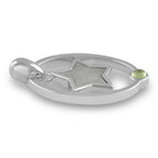 Starborn Moldavite and Muonionalusta Star Pendant in Sterling Silver