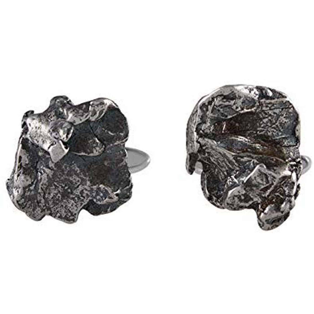 Sterling Silver and Genuine Campo Del Cielo Meteorite Cuff Links