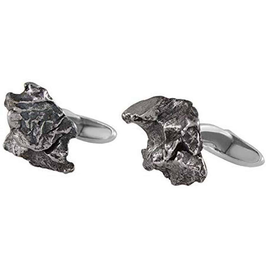 Sterling Silver and Genuine Campo Del Cielo Meteorite Cuff Links