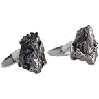 Sterling Silver and Genuine Campo Del Cielo Meteorite Cuff Links