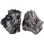 Sterling Silver and Genuine Campo Del Cielo Meteorite Cuff Links