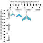 Starborn Sleeping Beauty Turquoise Whale Tail Pendant in Sterling Silver