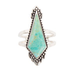 Anemone Blue Turquoise and Sterling Silver Statement Ring