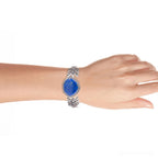 Blue Lapis and Sterling Silver Statement Cuff