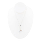 Circle Two-Toned Grey Labradorite Sterling Silver Necklace