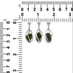 Starborn Natural Moldavite Pendant in Pointed Sterling Silver Spiral Cage
