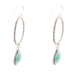 Corinth Blue Turquoise Charms Sterling Silver Earrings