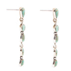 Durango Blue Turquoise and Sterling Silver Linear Post Earrings