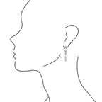 Durango Blue Turquoise and Sterling Silver Linear Post Earrings