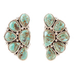 Durango Blue Turquoise Sterling Silver Clip Earrings