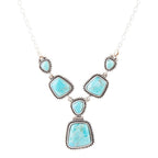 Earth and Sky Blue Turquoise Sterling Silver Necklace