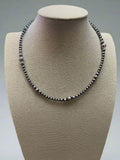 Graduated Sterling Silver Pearl Choker - 15 inch - Top Seller