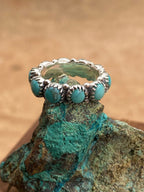 Natural Kingman Turquoise & Sterling Silver Eternity Band LESLIE’S FAVORITE