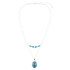 Layered Blue Apatite and Sterling Silver Necklace