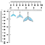 Starborn Cultured Opal Whale Tail Pendant in Sterling Silver