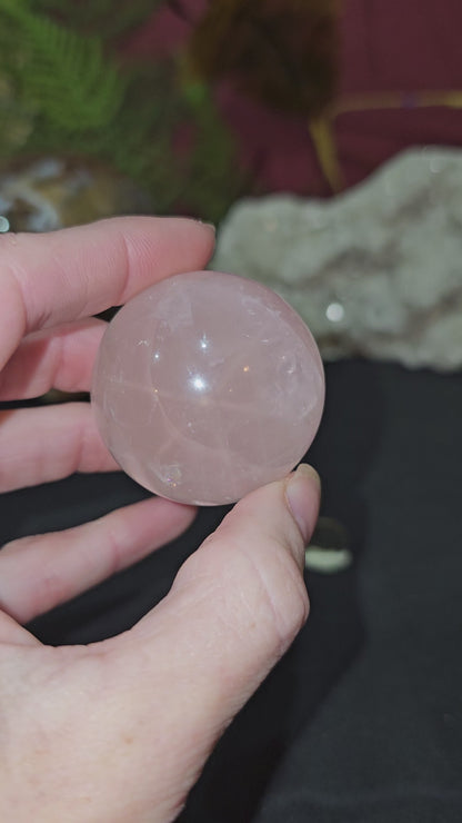Star Flash Rose Quartz Sphere