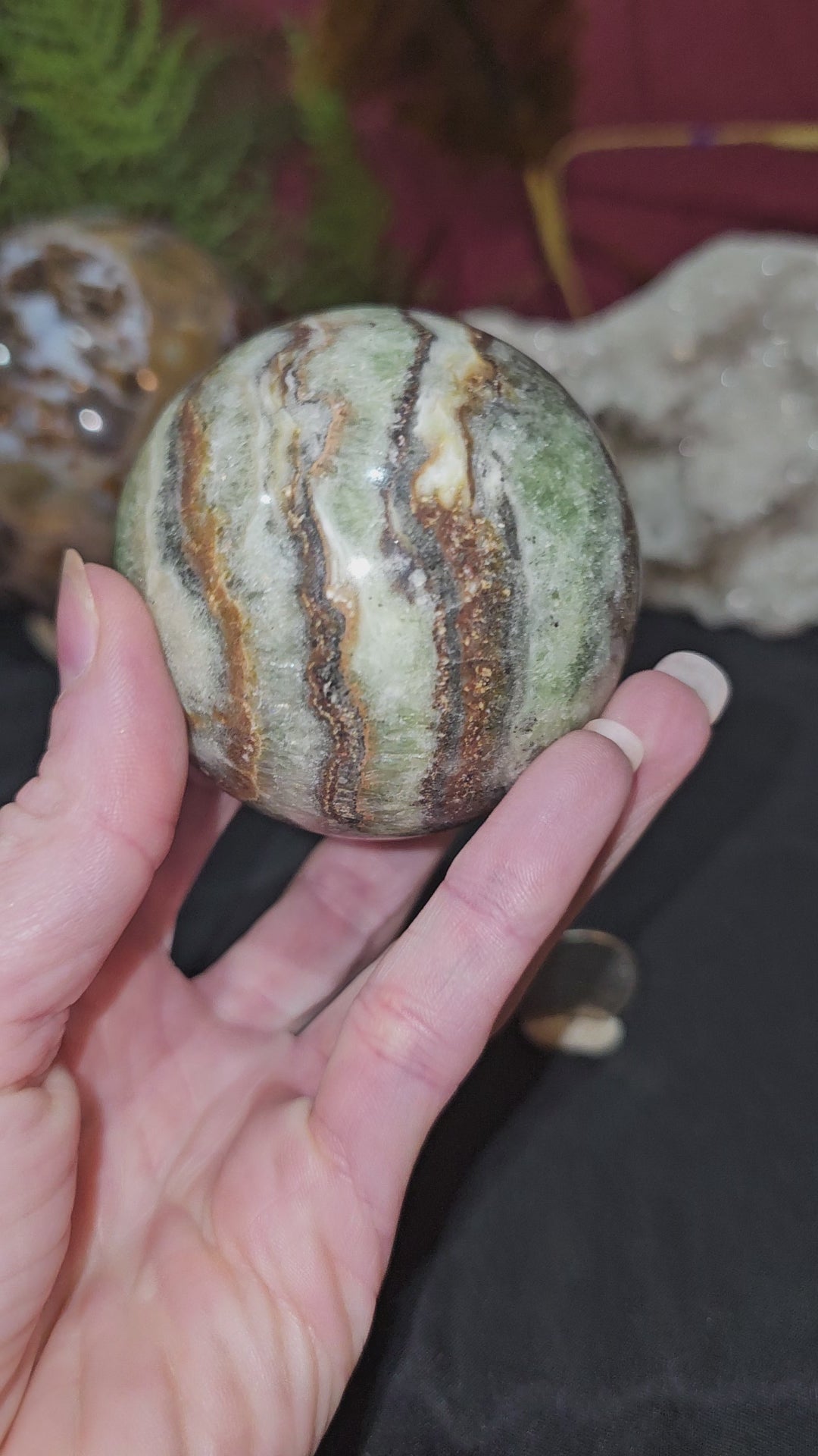 Banded Green Calcite