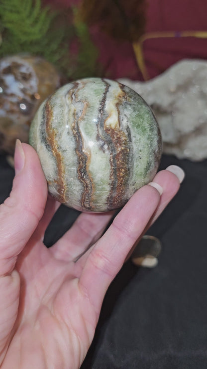 Banded Green Calcite