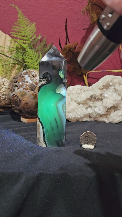 UV Agate (Volcano Agate) Tower