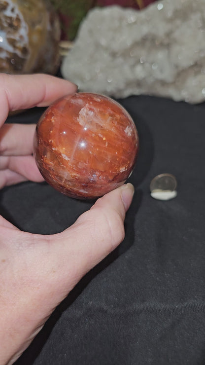 Super Flashy Fire Quartz Sphere