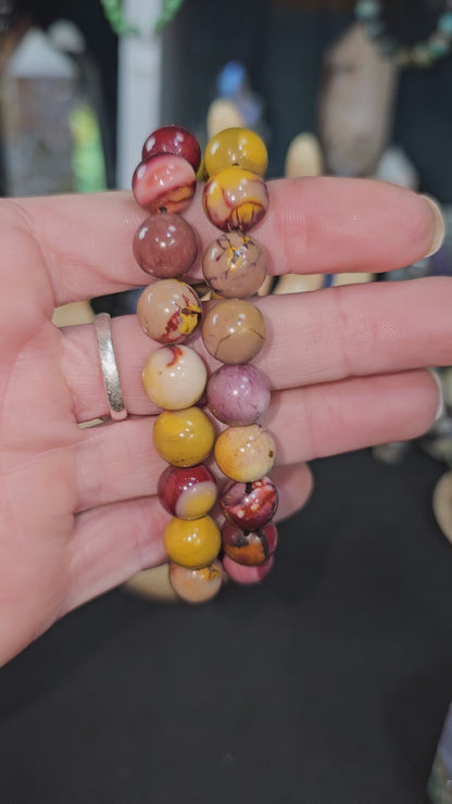 Beautiful Mookaite Bracelets with Dendrites
