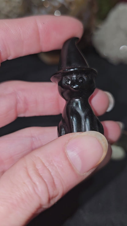 Witch Cat carving