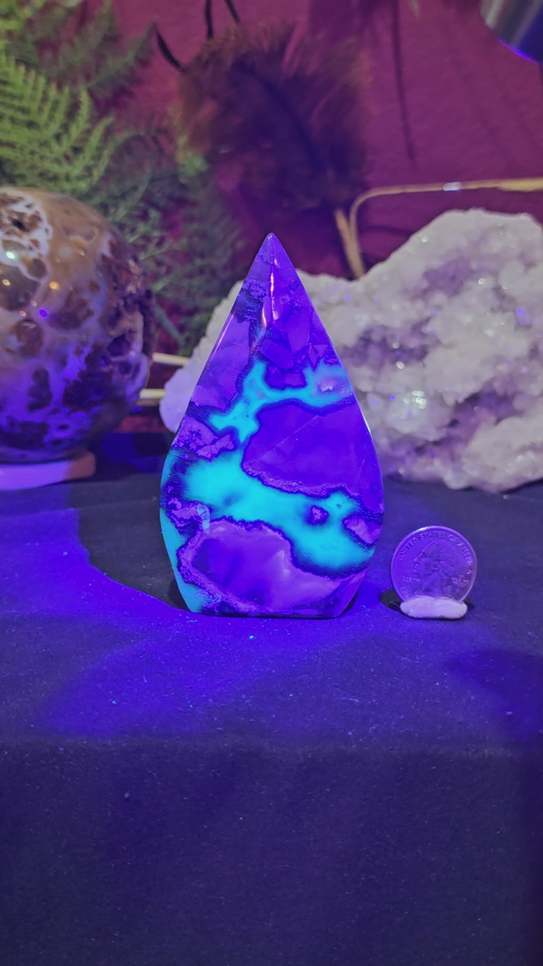 UV Agate Volcano Agate Flame