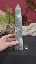 Big, Jelly, Moss Agate Tower