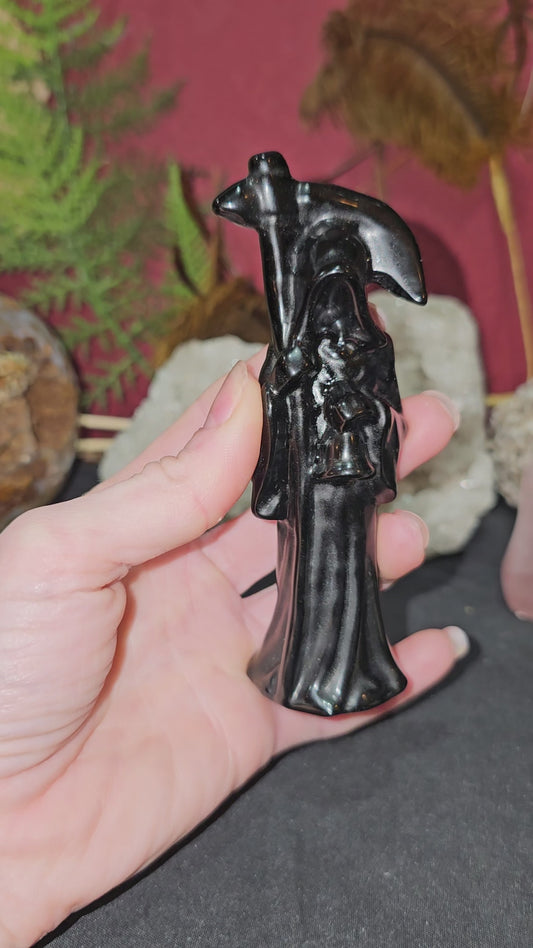 Big Black Obsidian Grim Reaper