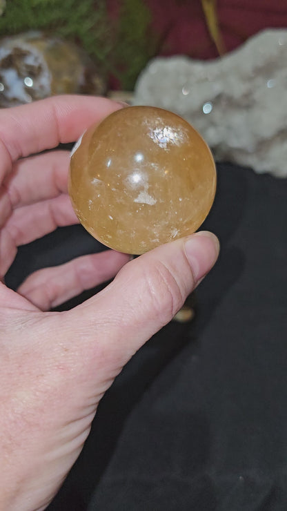 Honey Calcite Sphere