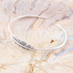 Quill Sterling Feather Cuff Bracelet
