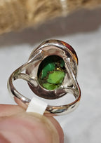 Green Mohave Turquoise in Sterling Silver
