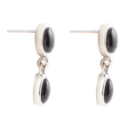 Sterling Silver Black Onyx Drop Earrings