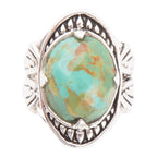 Sweet Dreams Faceted Blue Turquoise and Sterling Silver Ring