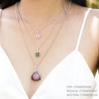 Starborn Pink Tourmaline Oval Pendant in Sterling Silver