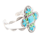 Zion Blue Turquoise Sterling Silver Cuff Bracelet